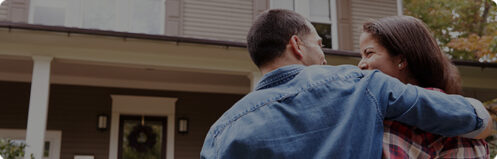 Happy couple who are first time homebuyers in Florida