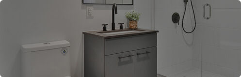Bathroom plumbing sink and toilet fixtures
