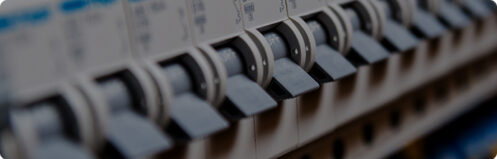 Electrical panel with a lot of switches